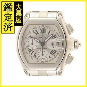 CARTIER　カルティエ　メンズ腕時計　ロードスタークロノ　W62006X6　自動巻き　シルバー文字盤　ステンレススティール【433】