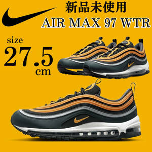 1円~ 新品 正規品 27.5cm ナイキ エアマックス 97 NIKE AIR MAX 97 WTR ブラック 黒 イエロー 黄 スニーカー シューズ 靴 人気 箱付き 