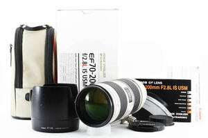 ★美品★ Canon キヤノン EF70-200mm F2.8 L IS USM 一眼レフ用交換レンズ ケース フード 元箱付き #2796