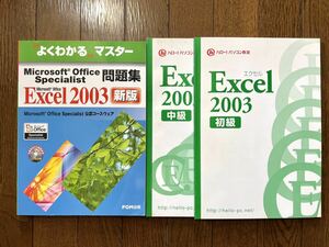 [USED] パソコン エクセル 2003 問題集 本 参考書 教材 セット Excel 基礎 資格 学習 試験 教科書 解説 初級 中級 グラフ 表 ※簡易包装