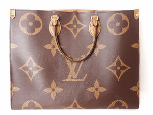 定価43万円美品 LOUIS VUITTON ルイヴィトン オンザゴー GM ジャイアントモノグラム M45320 レザー トート ショルダーバッグ