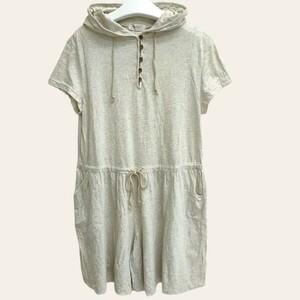 45RPM STUDIO / 45rpm レディース オールインワン シャツパーカー ハーフパンツ ベージュ系 春夏服 綿100% 日本製 I-2158