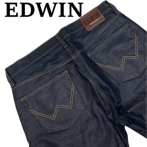 EDWIN エドウィン 403 ポリコーティング　W34 (約89cm) 美品 濃紺 日本製 インターナショナルベーシック デニムパンツ メンズ ジーンズ