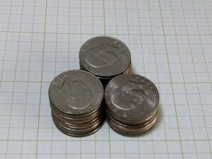 アメリカ　アイゼンハワー　イーグルダラー　大型１ドル硬貨　外国銭　コンチョ　加工　３０枚組　