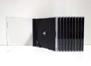 ★DVD/1枚収納 プラスチック製 ハードケース 黒 ( ブラック ) × 10個組 新品 検)コンピュータ/サプライ/ディスク/CD