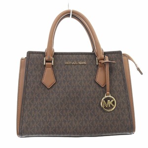 マイケルコース MICHAEL KORS HOPE ミディアム MK柄 ハンドバッグ レザー 茶色 ブラウン /SR33 レディース