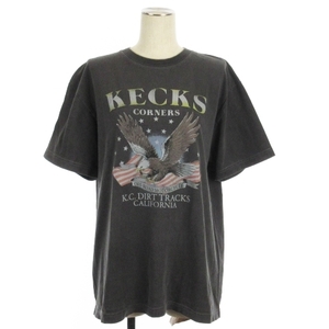 グッドロックスピード GOOD ROCK SPEED Tシャツ カットソー 半袖 イーグル グレー F レディース