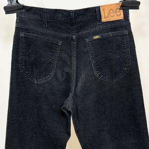 希少《 Good Condition / 200-2801 / Black / W32 L34 》80s 美品【 Lee アメリカ製 ビンテージ 黒 ブラック コーデュロイ パンツ 】