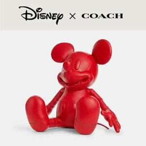 【新品】★送料無料★限定 希少 Coach x Disney コーチ X ディズニー コラボ　ミッキー マウス ぬいぐるみ オブジェ coco326