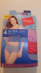 ★Hanes★3Lプラスサイズパンティ Size9 112-114Cm 4枚セットヘインズ NEW FROM JAPAN 新品未使用 アメリカンパンティショーツ下着パンツ