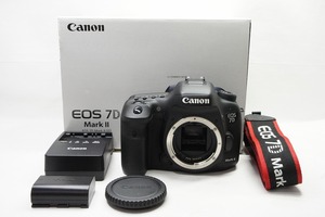 【適格請求書発行】良品 Canon キヤノン EOS 7D Mark II ボディ デジタル一眼レフカメラ 元箱付【アルプスカメラ】240116f