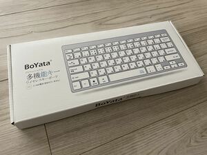 ［ホワイト/White］BoYata ワイヤレス キーボード 無線キーボード 2.4GHz 日本語配列 JIS基準 軽量 超薄型