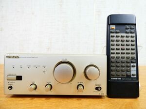 S) ONKYO オンキョー A-909 プリメインアンプ ※リモコン付属 音響機器 オーディオ @80 (4)