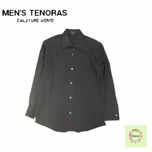 MEN’S TENORAS メンズティノラス コットン シャツ ワイシャツ Yシャツ トップス TS-4533 ブラック メンズ M 中古