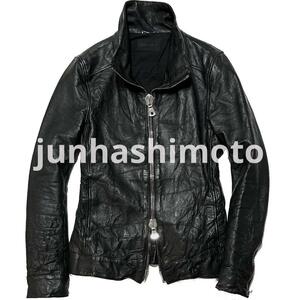 定価18万 junhashimoto BIG ZIP INNER RIDERS 3 黒 ビッグジップレザーインナーライダース 1piu wjk akm ジュンハシモト