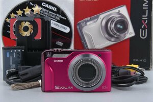 【中古】Casio カシオ EXILIM EX-H10 ピンク コンパクトデジタルカメラ 元箱付き