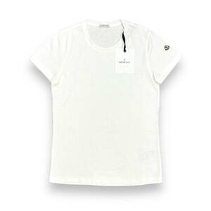 新品 Sサイズ MONCLER ロゴ パッチ Tシャツ ホワイト モンクレール