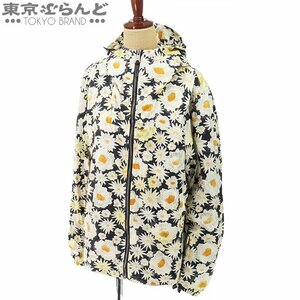 101712154 バーバリー BURBERRY ジップアップ パーカー 4069732 ホワイト ブラック イエロー ナイロン 花柄 レディース