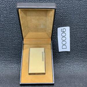 1000円スタート S.T.Dupont Dupont ゴールド GOLD 箱有 デュポン ガスライター ライン 1　D0006