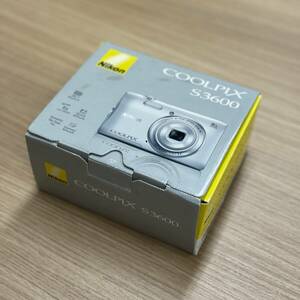 【N-19153】1円～Nikon COOLPIX S3600 本体 箱 ケース 充電器 コード 説明書 保証書 通電確認済み カメラ デジカメ ニコン 