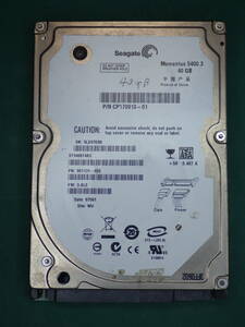 SEAGATE 2.5インチHDD SATA ST940814AS 40GB 動作確認済(40001)