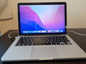 ①訳あり品MacBook Pro-13inch2015Early　(A1502) i5(2.7GHz),メモリ8GB,SSD512GB,Montereyインストール済み