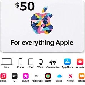 USA版 apple gift card $50 iTunes アップル ギフトカード 50ドル分 北米 コード渡し