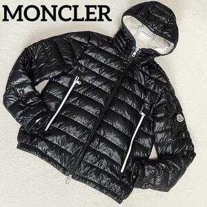 R-961 1円〜 MONCLER モンクレール ダウンジャケット メンズ GALION ガリオン 1 Sサイズ 黒 ブラック 白 ワッペン 白タグ フード