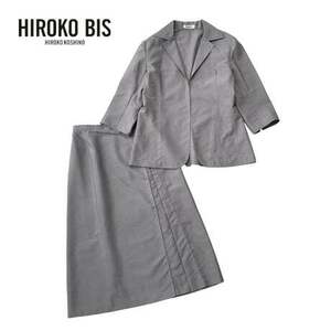 NB754ね@ HIROKO BIS 春夏 セットアップスーツ ジャケット スカート ペチコート付き レディース サイズ11/L　 0.8