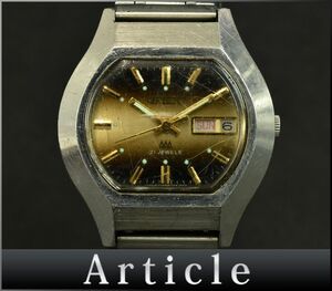 175209□動作確認済 訳あり ORIENT オリエント AAA 腕時計 自動巻き デイデイト 3針 G319111-40 SS ブラウン シルバー メンズ/ D