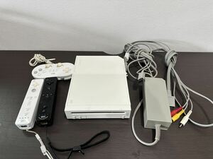 Wii 任天堂 Nintendo ニンテンドー 本体 通電確認済み 動作未確認 リモコン コントローラー RVL-001 欠品あり ゴム劣化 テープ補修