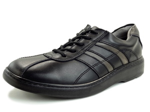 送料無料 ホントニラクダ 330 ブラック 黒 26.5cm 幅広 メンズ 日本製 カジュアル 本革 ウォーキングシューズ 撥水 ビジネス 革靴 紳士靴