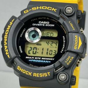 極美品 箱説タグ付G-SHOCK GW-204K-9JR 2004年 第4回イルカクジラ イルクジ 限定 FROGMAN フロッグマン タフソーラー ブラック イエロー