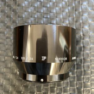 【送料無料】ニコン Nikon F 刻印 メタルレンズフード NIKKOR 135mm F3.5/ 105mm F2.5