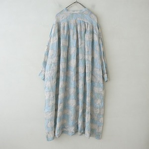 【美品/定価7.9万】ミナペルホネン mina perhonen *after rain リネンワンピース*Fドレス麻ワイドゆったり(m1-2403-379)【70D42】