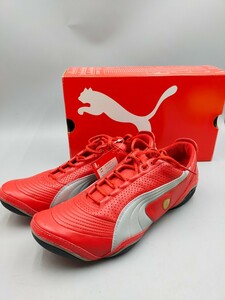 ●PUMA SFスキャティスタロウ ロッソコルサ/プーマシルバー 天然皮革 ゴム底 サイズ26.5cm