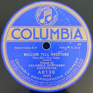【12吋SP盤】WILLIAMTELL OVERTURE-ウィリアム・テル序曲/Part Ⅲ・IV(Russian)/SPレコード