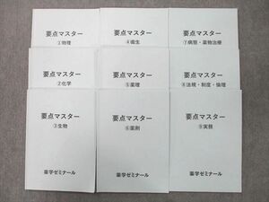 UM27-100 薬学ゼミナール 薬剤師国家試験 要点マスター (1)～(9) 化学/薬理/法規・制度・倫理等 テキストセット 計9冊 50M3D