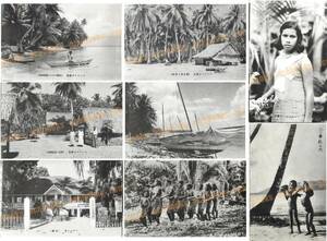 南洋 マーシャル群島 9枚 風俗 支庁 女子の踊り / 絵葉書 写真 戦前 資料 D