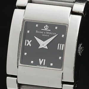 稼働品 Baume & Mercier ボーム＆メルシエ 530716 MVO45219 ブラック 文字盤 レディース 腕時計 クォーツ