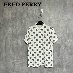 FRED PERRY ドット柄 半袖ポロシャツ M レディース フレッドペリー