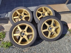 美品 超希少！ YOKOHAMA ヨコハマ AVS モデル6 17インチホイール 7J+35 8J+35 4穴 PCD114.3 S13 180sx シルビア 215/45/R17 235/45/R17