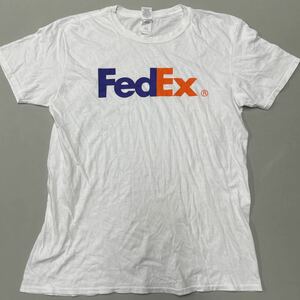 フェデックス・コーポレーション FedEx Corporation ロゴ LOGO Tシャツ メンズ 半袖 Lサイズ 白 ホワイト