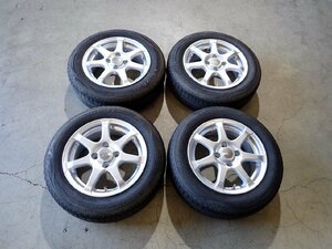 YS0664【送料無料175/65R14】キューブ ノート フィット パッソ 2022年製 中古夏アルミセット ■14×5.5J 100/4H ET38■1円スタ