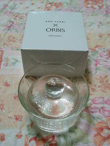 未使用【ORBIS×ANU SAARI】ガラスベジポット260ml　直径9.8cm×高さ6.3 cmオルビス