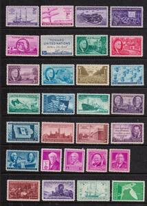 ♪アメリカ・記念切手 1944～1947年 未使用/NH　29種 …… 