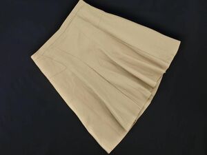 UNTITLED アンタイトル 大きいサイズ Aライン 台形 スカート size44/ベージュ ■◇ ☆ ecb3 レディース