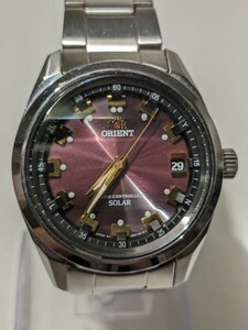 【F771】【稼働品】 ORIENT オリエント SE01-C0-B カットガラス 電波ソーラー メンズ 腕時計