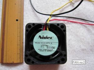 新古品 FAN Nidec D04G-24TH 24V0.7A　FAN no.2