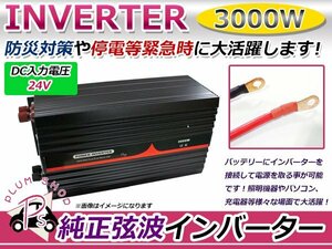 定格3000Ｗ 最大6000W 60Hz DC24V AC100V 純正弦波 インバーター 車中泊 アウトドア 発電機 防災 高品質